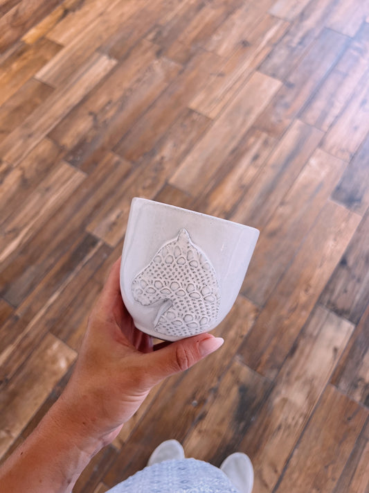 Mugg hästhuvud, vit