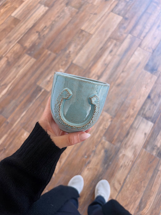 Mugg hästsko, turkos