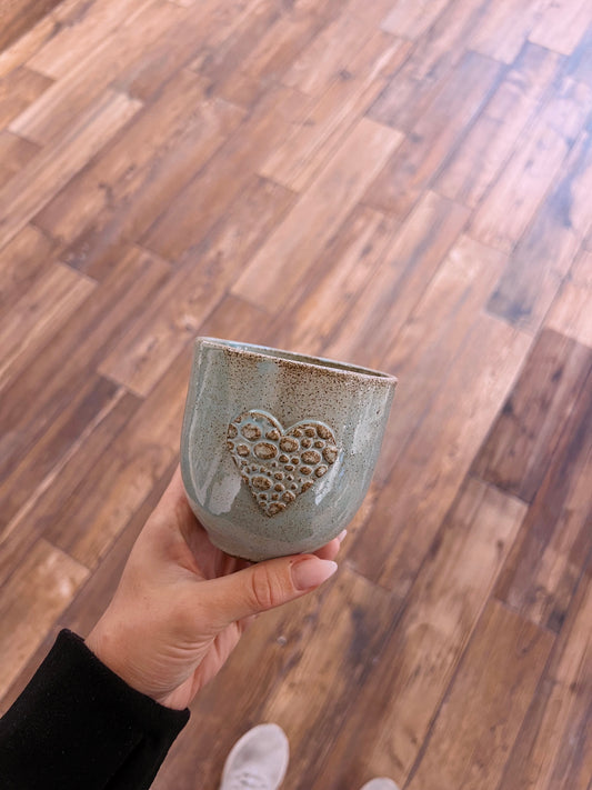 Mugg hjärta bubblor, turkos